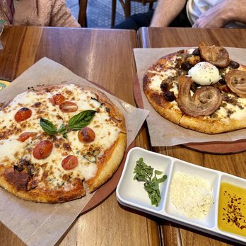 Urth Caffé - Orange - Margherita Pizza and Sunrise Pizza** - Coffee & Tea Near Me - Orange, California
