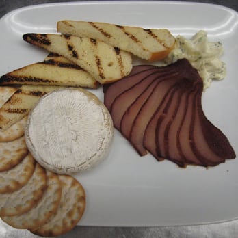 Two Spear Street - Warm Brie, Poached Pear, Mascorpone Cheese Plate, Fall '12 Menu - New American Near Me - Nyack, New York Two Spear Street - Warm Brie, Poached Pear, Mascorpone Cheese Plate, Fall '12 Menu - New American Near Me - Nyack, New York