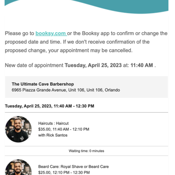 The Ultimate Cave Barbershop - this is when Rick pushed my appointment and yet he still failed to keep his appointment while working with other clients. - Barbers Near Me - Orlando, Florida The Ultimate Cave Barbershop - this is when Rick pushed my appointment and yet he still failed to keep his appointment while working with other clients. - Barbers Near Me - Orlando, Florida