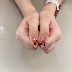Green Nail Bar - GelX with Custom Art.