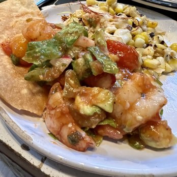 Domingo - Shrimp Cocktail and Elote Street Corn. - Cocktail Bars Near Me - San Antonio, Texas