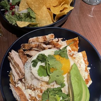 Mayahuel - Chilaquiles with Chicken - Mexican Near Me - Astoria, New York Mayahuel - Chilaquiles with Chicken - Mexican Near Me - Astoria, New York