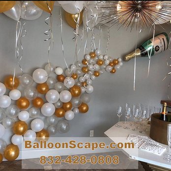 BalloonScape - Balloon Champagne Wall - Balloon Services Near Me - Sugar Land, Texas