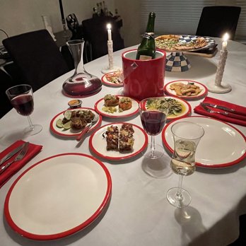 Ella’s - Zuchini Bread, Mushrooms, Agnoletteli, Cucumber Salad, Croquettes, Beets, and Pizza - Pizza Near Me - Huntington, New York
