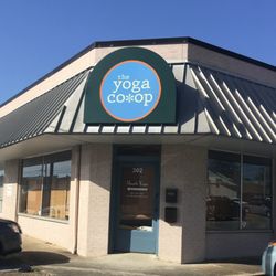 The Yoga CoOp - Our entrance is down Broadway.