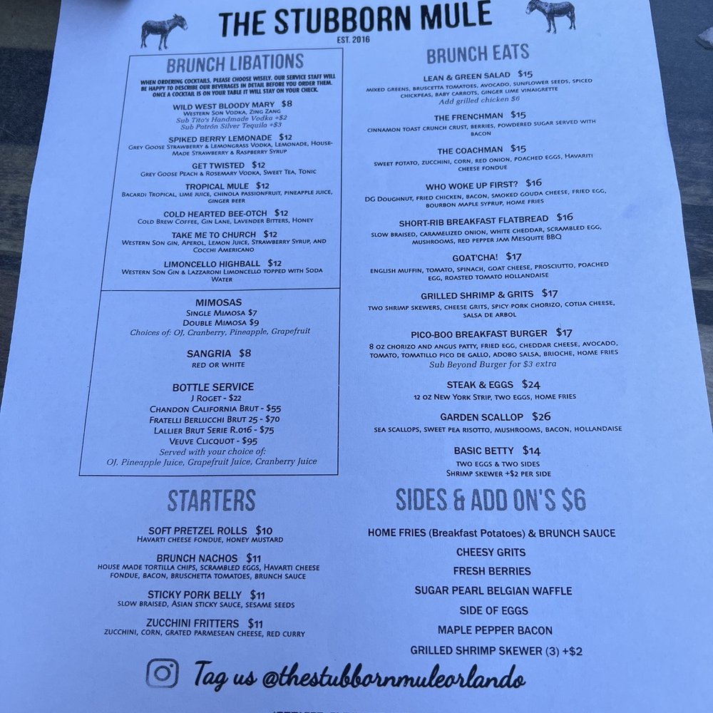 The Stubborn Mule - New American Near Me - Orlando, Florida The Stubborn Mule - New American Near Me - Orlando, Florida