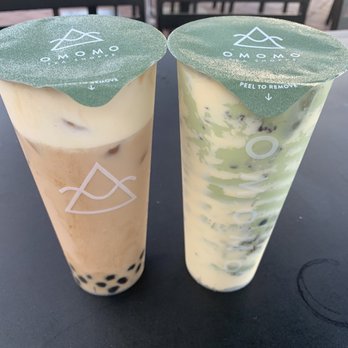 OMOMO Tea Shoppe - Ceyene Milk Tea & Oreo Matcha Brulee - Coffee & Tea Near Me - Irvine, California
