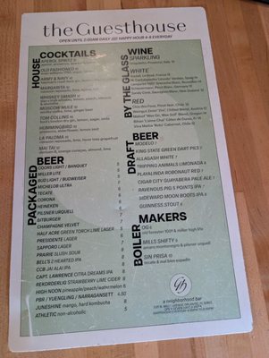 Menu photo 2 The Guesthouse Orlando, FL Menu photo 2 The Guesthouse Orlando, FL