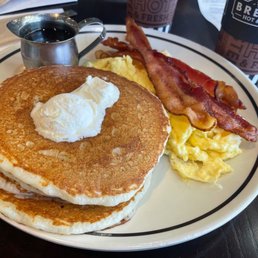 Buttermilk Pancakes with Eggs & Bacon