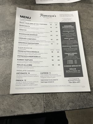 Menu photo 5 Francesca’s Brick Oven Pizzeria Brownstown, MI
