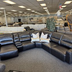 Slider recliner sectional, top-grain leather at 1/2 off normal retail!