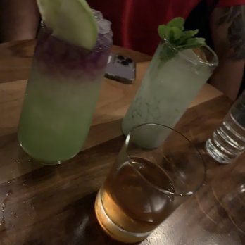 The White Rabbit - Snakes in Eden (left w/apples) Sweet Peach Swisher (right/front) - Cocktail Bars Near Me - Gilbert, Arizona The White Rabbit - Snakes in Eden (left w/apples) Sweet Peach Swisher (right/front) - Cocktail Bars Near Me - Gilbert, Arizona