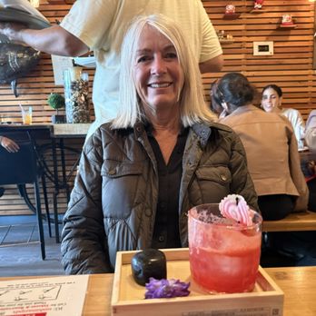 Sushi Mazi - Kella having a specialty Saki birthday drink! - Sushi Bars Near Me - Portland, Oregon Sushi Mazi - Kella having a specialty Saki birthday drink! - Sushi Bars Near Me - Portland, Oregon