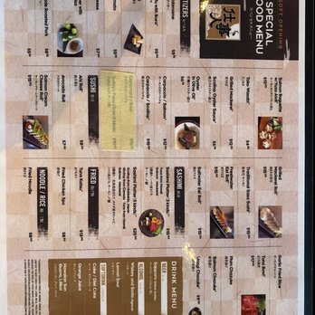 Shigotonin - Menu - Japanese Near Me - Las Vegas, Nevada