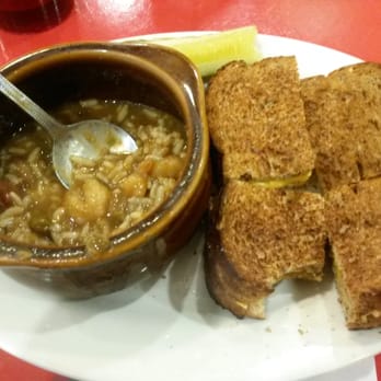Jason's Deli - Grilled cheese soup combo, subbed out the tomato basil soup for seafood gumbo $6 - Delis Near Me - College Station, Texas Jason's Deli - Grilled cheese soup combo, subbed out the tomato basil soup for seafood gumbo $6 - Delis Near Me - College Station, Texas