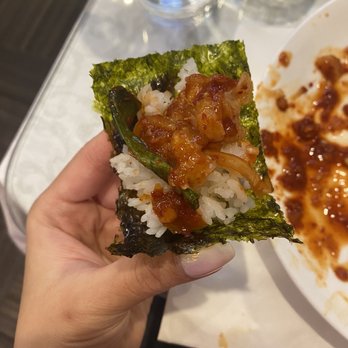 JJamPPong - Spicy Raw Crab in Seaweed Wrap - Chinese Near Me - San Francisco, California JJamPPong - Spicy Raw Crab in Seaweed Wrap - Chinese Near Me - San Francisco, California