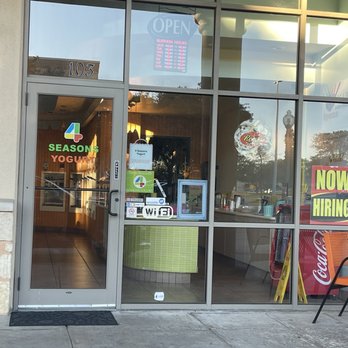 4 Seasons Yogurt - Outside of Store Front - Ice Cream & Frozen Yogurt Near Me - San Antonio, Texas 4 Seasons Yogurt - Outside of Store Front - Ice Cream & Frozen Yogurt Near Me - San Antonio, Texas