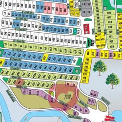 Indiana Beach Camp Grounds - The site we reserved, F64 and the playground that ISNT there.