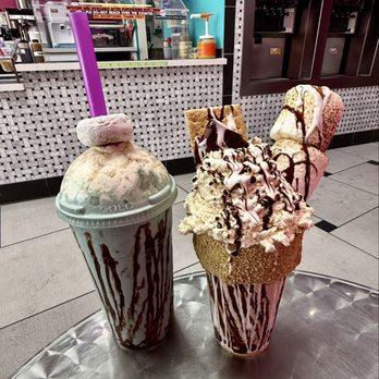 Monster Shakes - Custom creation Mega Monster size and the "Give Me S'mores" Monster size. - Ice Cream & Frozen Yogurt Near Me - Palm Springs, California Monster Shakes - Custom creation Mega Monster size and the "Give Me S'mores" Monster size. - Ice Cream & Frozen Yogurt Near Me - Palm Springs, California