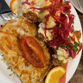 Jam Cafe on Beatty - Fried chicken Benedict - Breakfast & Brunch Near Me - Vancouver, British Columbia