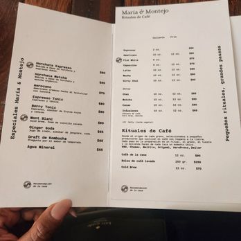 Maria and Montejo, Rituales de Café - Menu - Coffee & Tea Near Me - Mérida, YUC