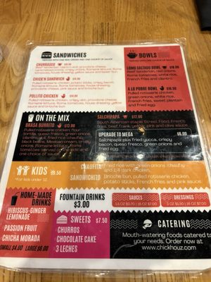 Menu photo 2 Chick Houz Houston, TX