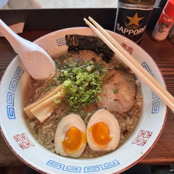 Menya Rui - Pork Shoyu with the runny egg (well worth the extra bucks!) - Ramen Near Me - St. Louis, Missouri Menya Rui - Pork Shoyu with the runny egg (well worth the extra bucks!) - Ramen Near Me - St. Louis, Missouri