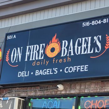 On Fire Bagels - the front of the store - Bagels Near Me - East Meadow, New York On Fire Bagels - the front of the store - Bagels Near Me - East Meadow, New York