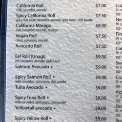 Sumo Sushi - Menue hand rolls