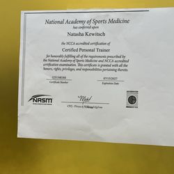 LA Fitness - Natasha's certified personal trainer certification
