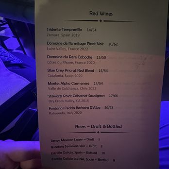 Tango - Menu (December 2024) - Tapas/Small Plates Near Me - Laguna Beach, California