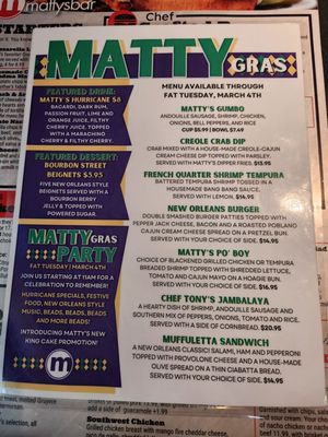 Menu photo 5 Matty's Bar & Grille New Berlin, WI Menu photo 5 Matty's Bar & Grille New Berlin, WI