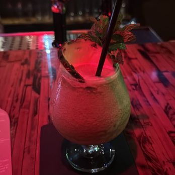 Pineapple Parlor - Missionary's Downfall, felt very tropical with the apple brandy and blended fruits. - Tiki Bars Near Me - Galveston, Texas Pineapple Parlor - Missionary's Downfall, felt very tropical with the apple brandy and blended fruits. - Tiki Bars Near Me - Galveston, Texas