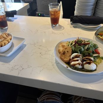 Latitude 34 - Full Burrata salad . Tuscan chicken and ceviche - New American Near Me - Camarillo, California