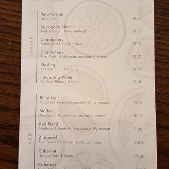 Bleuroot - Wine list. (7/22/17) - New American Near Me - West Dundee, Illinois