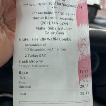 IHOP - Receipt - American Near Me - Dundalk, Maryland