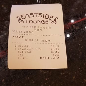 Eastside Lounge - 4 drinks for $90 didn't even get my large ice cube :( - Lounges Near Me - Las Vegas, Nevada