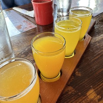 Famous Toastery - Mimosa Flight... Peach, Mango, OJ, and Passion Fruit - Breakfast & Brunch Near Me - Winston-salem, North Carolina Famous Toastery - Mimosa Flight... Peach, Mango, OJ, and Passion Fruit - Breakfast & Brunch Near Me - Winston-salem, North Carolina