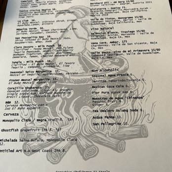 Claro - Cocktail menu - Mexican Near Me - Brooklyn, New York