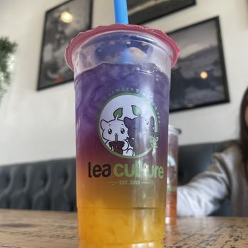 Tea Culture - Butterfly tea, peach, with passion fruit jelly - Desserts Near Me - Elk Grove, California