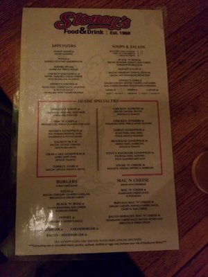 Menu photo 3 Stoney's Washington, DC, DC