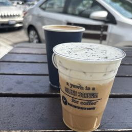 penguin special latte near side