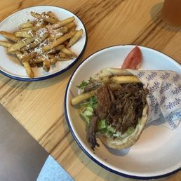 Pork Shoulder Pita and fries Pork Shoulder Pita and fries