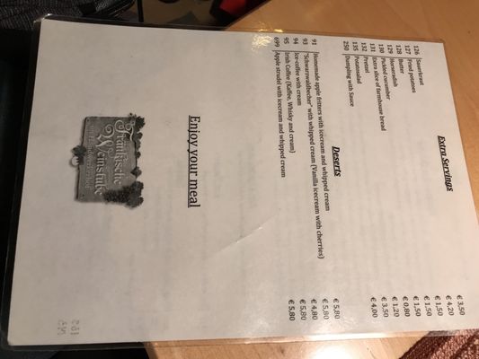 Menu photo 2 Fränkische Weinstube Nuremberg, BY