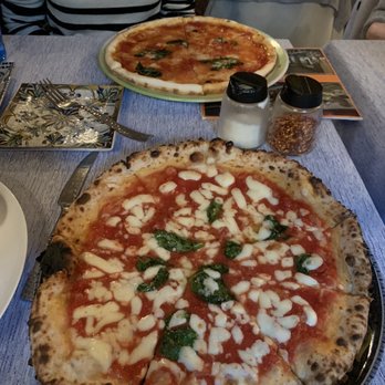 Ciro & Sons - Gluten free margarita pizza on top, regular on the bottom - Italian Near Me - Florence, FI