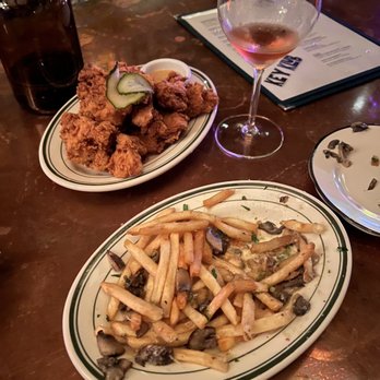 Key Klub - Front: funghi fries (half eaten), back: chicken tenders - Wine Bars Near Me - San Francisco, California Key Klub - Front: funghi fries (half eaten), back: chicken tenders - Wine Bars Near Me - San Francisco, California