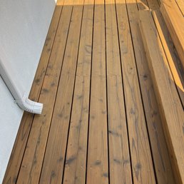 Roof deck after sanding and refinishing