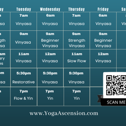 Yoga Ascension - Classes & Hours of Operation