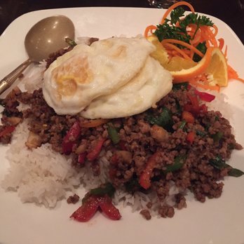 Nicky's Thai Kitchen - Gaprow Lad Kao $15.00 so good! One of the best! - Thai Near Me - Pittsburgh, Pennsylvania Nicky's Thai Kitchen - Gaprow Lad Kao $15.00 so good! One of the best! - Thai Near Me - Pittsburgh, Pennsylvania