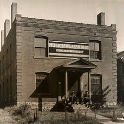 The local Kansas City musician's union. http://library.umkc.edu/spec-col/local627/photos/foundation.htm